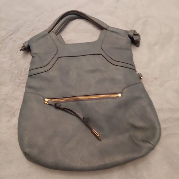 Foley & Corinna Vegan cobbled dusty blue bag - Picture 2 of 7